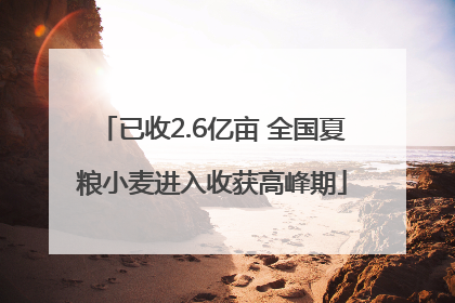 已收2.6亿亩 全国夏粮小麦进入收获高峰期