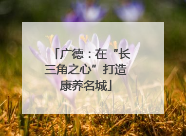 广德：在“长三角之心”打造康养名城