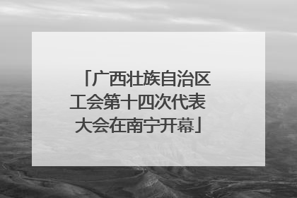 广西壮族自治区工会第十四次代表大会在南宁开幕