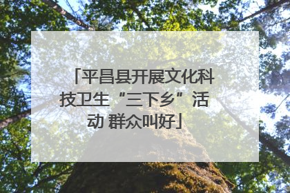 平昌县开展文化科技卫生“三下乡”活动 群众叫好