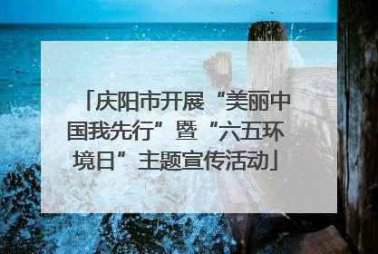 庆阳市开展“美丽中国我先行”暨“六五环境日”主题宣传活动