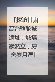 探访甘肃高台骆驼城遗址：城墙巍然立，房舍岁月湮