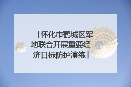 怀化市鹤城区军地联合开展重要经济目标防护演练