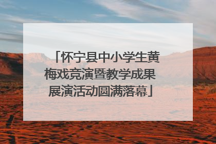 怀宁县中小学生黄梅戏竞演暨教学成果展演活动圆满落幕
