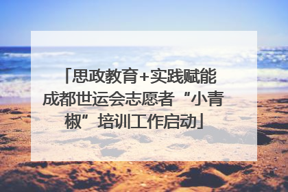 思政教育+实践赋能 成都世运会志愿者“小青椒”培训工作启动