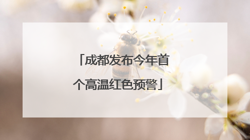 成都发布今年首个高温红色预警