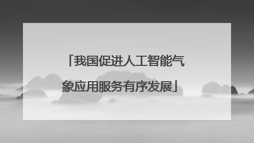 我国促进人工智能气象应用服务有序发展
