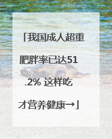 我国成人超重肥胖率已达51.2% 这样吃才营养健康→