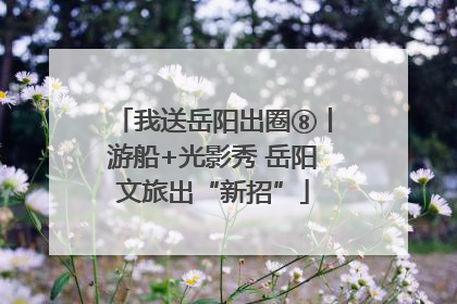 我送岳阳出圈⑧丨游船+光影秀 岳阳文旅出“新招”
