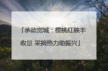 承德宽城：樱桃红映丰收景 采摘热力助振兴