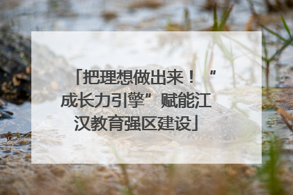 把理想做出来！“成长力引擎”赋能江汉教育强区建设