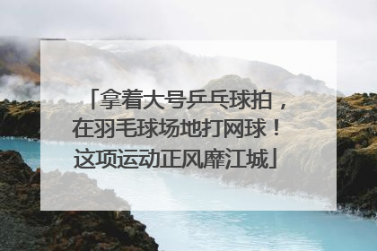 拿着大号乒乓球拍，在羽毛球场地打网球！这项运动正风靡江城