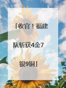 收官！福建队斩获4金7银9铜