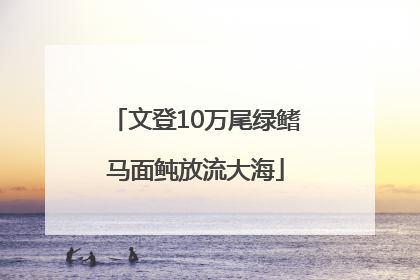 文登10万尾绿鳍马面鲀放流大海