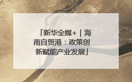 新华全媒+｜海南自贸港：政策创新赋能产业发展