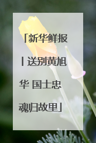新华鲜报丨送别黄旭华 国士忠魂归故里