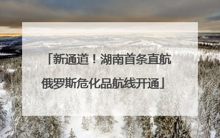新通道！湖南首条直航俄罗斯危化品航线开通