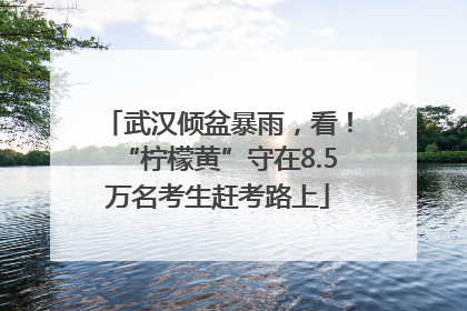 武汉倾盆暴雨，看！“柠檬黄”守在8.5万名考生赶考路上