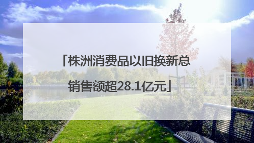 株洲消费品以旧换新总销售额超28.1亿元