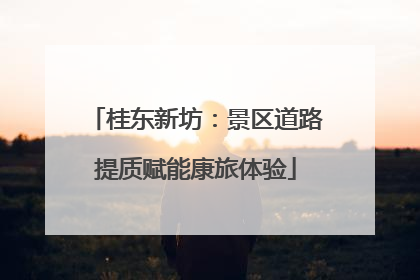 桂东新坊：景区道路提质赋能康旅体验