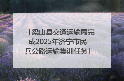 梁山县交通运输局完成2025年济宁市民兵公路运输集训任务
