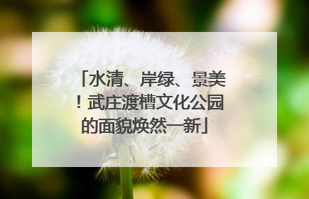 水清、岸绿、景美！武庄渡槽文化公园的面貌焕然一新