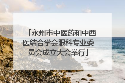 永州市中医药和中西医结合学会眼科专业委员会成立大会举行