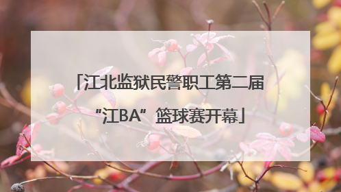 江北监狱民警职工第二届“江BA”篮球赛开幕