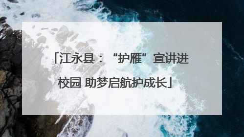 江永县：“护雁”宣讲进校园 助梦启航护成长
