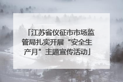 江苏省仪征市市场监管局扎实开展“安全生产月”主题宣传活动