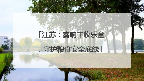 江苏：奏响丰收乐章，守护粮食安全底线