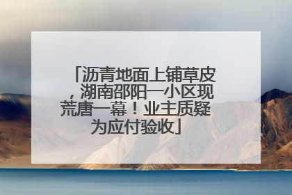 沥青地面上铺草皮，湖南邵阳一小区现荒唐一幕！业主质疑为应付验收