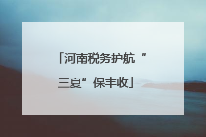 河南税务护航“三夏”保丰收