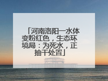河南洛阳一水体变粉红色，生态环境局：为死水，正抽干处置