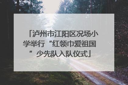 泸州市江阳区况场小学举行“红领巾爱祖国”少先队入队仪式