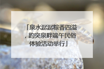 泉水潺潺粽香四溢，趵突泉畔端午民俗体验活动举行