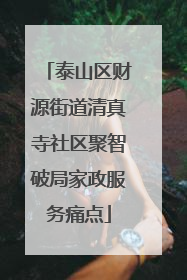 泰山区财源街道清真寺社区聚智破局家政服务痛点
