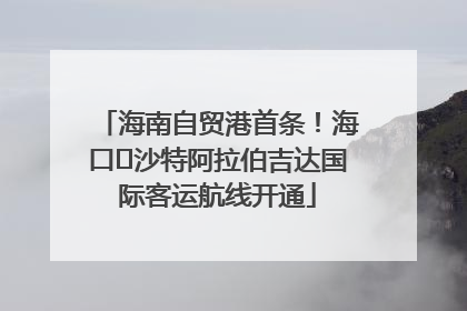 海南自贸港首条！海口⇌沙特阿拉伯吉达国际客运航线开通