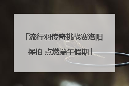 流行羽传奇挑战赛洛阳挥拍 点燃端午假期