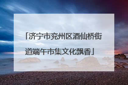 济宁市兖州区酒仙桥街道端午市集文化飘香