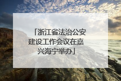 浙江省法治公安建设工作会议在嘉兴海宁举办