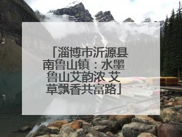 淄博市沂源县南鲁山镇：水墨鲁山艾韵浓 艾草飘香共富路