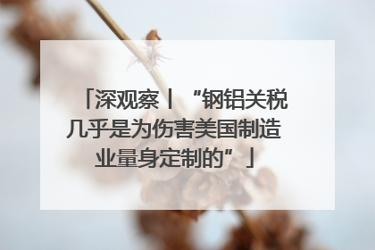 深观察丨“钢铝关税几乎是为伤害美国制造业量身定制的”