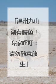 温州九山湖有鳄鱼！专家呼吁：请勿随意放生