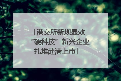 港交所新规显效 “硬科技”新兴企业扎堆赴港上市