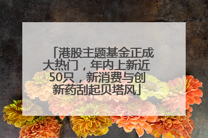 港股主题基金正成大热门，年内上新近50只，新消费与创新药刮起贝塔风