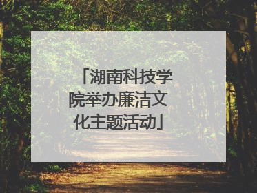 湖南科技学院举办廉洁文化主题活动