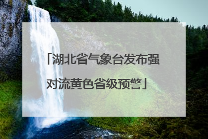 湖北省气象台发布强对流黄色省级预警