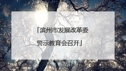 滨州市发展改革委警示教育会召开