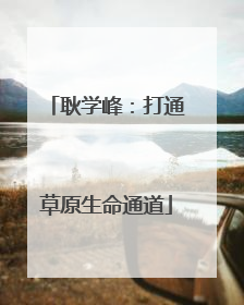 耿学峰：打通草原生命通道
